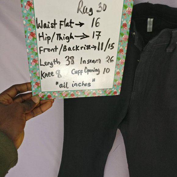 Rag & Bone Cropped Flare jeans size 30w BLACK - Picture 7 of 12